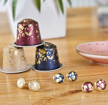 cabochon ohrstecker aus kaffeekapsel